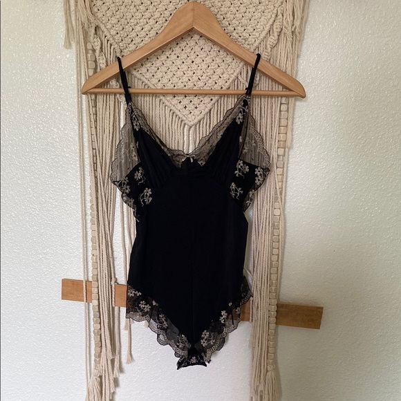 sophie b. Other - Black Lace Trim Bodysuit lingerie
